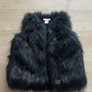 Crewcuts Fluffy Vest in Black